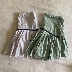 Lot of 2 Pleated Girls Athletic Skorts